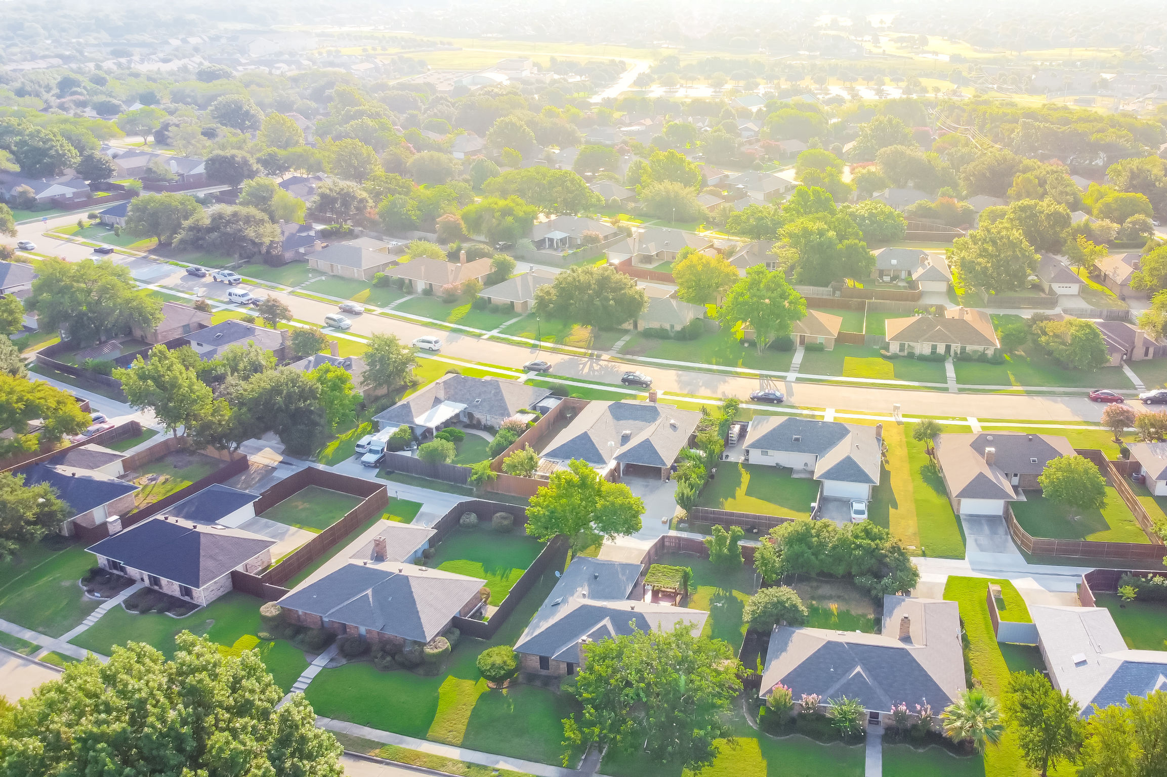 Photo description: Aerial view of neighborhood.